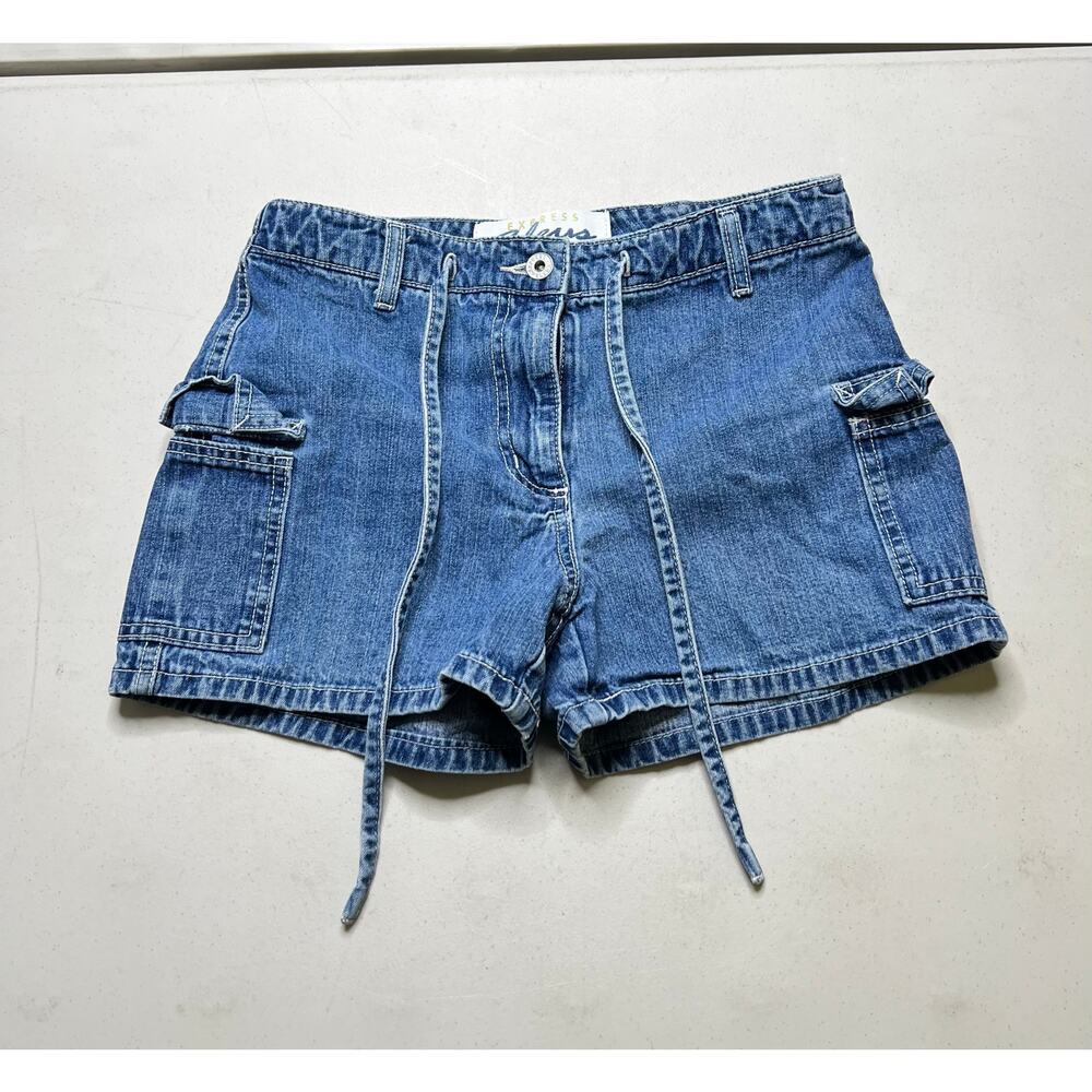 Vintage 90’s Express Blues shorts Y2K women size 3/4 Great condition Retro‎